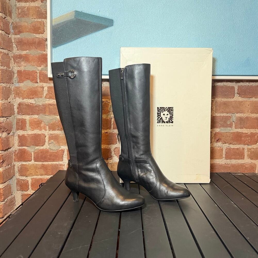 Anne Klein Kitten Heel Riding Boot